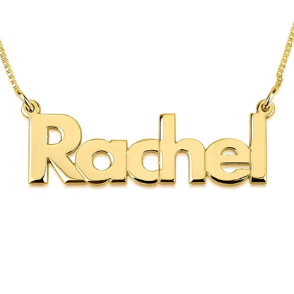 Gold & Silver Personalized Bold Name Necklace - FKJNKLU6178