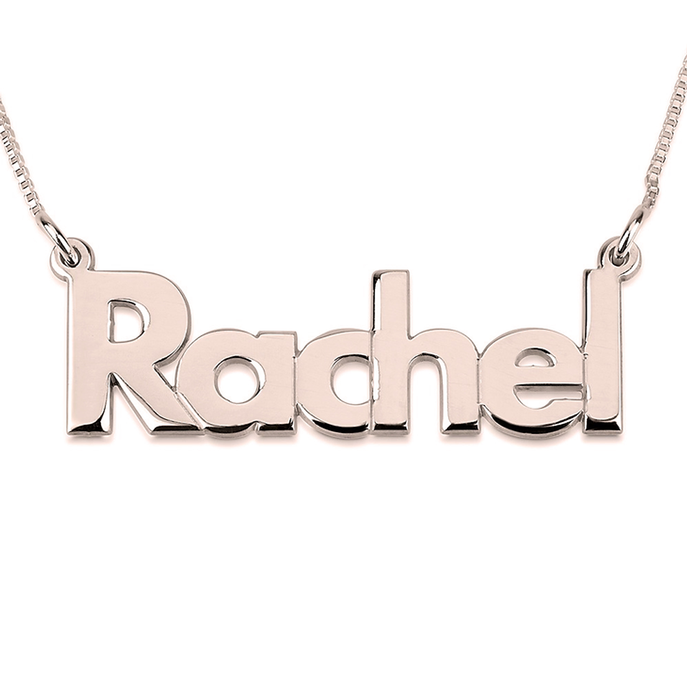Gold & Silver Personalized Bold Name Necklace - FKJNKLU6178