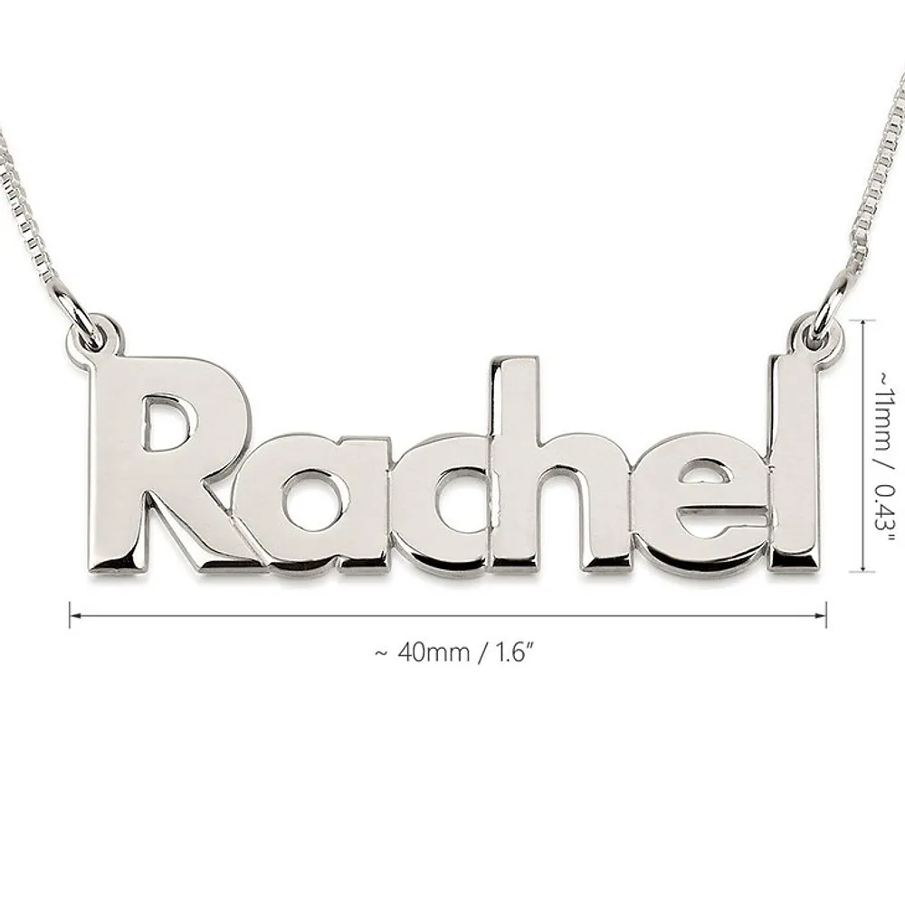 Gold & Silver Personalized Bold Name Necklace - FKJNKLU6178
