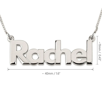 Gold & Silver Personalized Bold Name Necklace - FKJNKLU6178