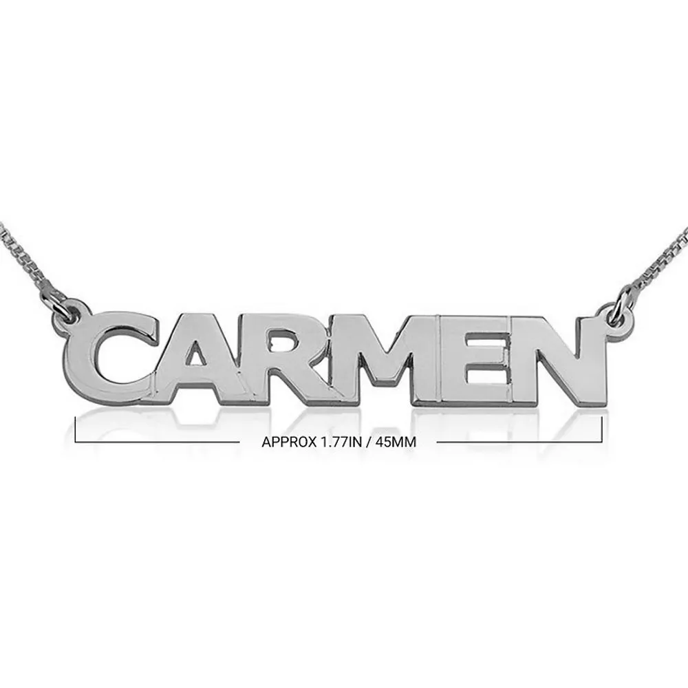 Gold & Silver Personalized Capital Letter Name Necklace - FKJNKLU6177