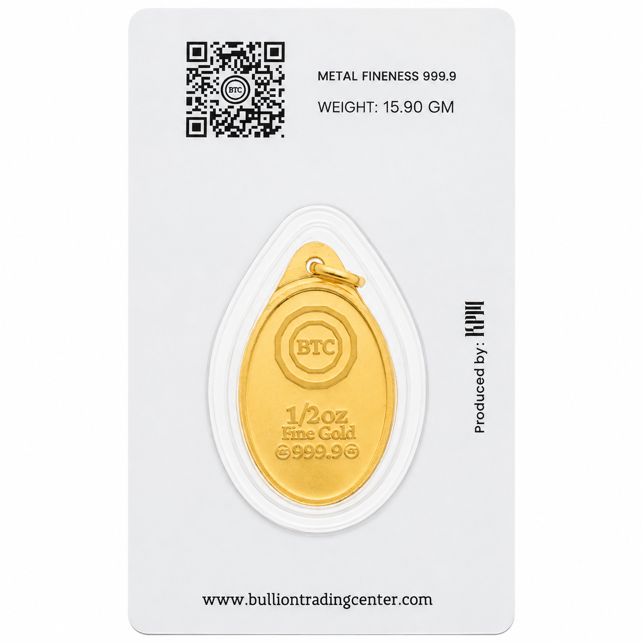 تعليقة ذهب BTC بوزن نصف أونصة، بتصميم آية الكرسي، عيار 24 قيراط – FKJPND24K7057