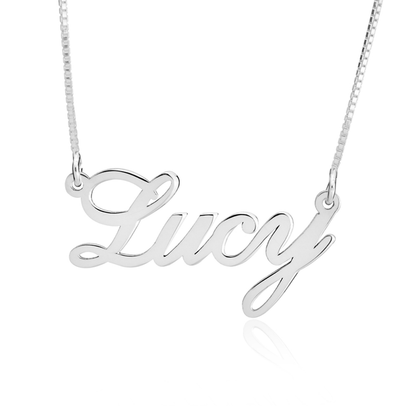 Gold & Silver Personalized Classic English Name Necklace - FKJNKLU6163