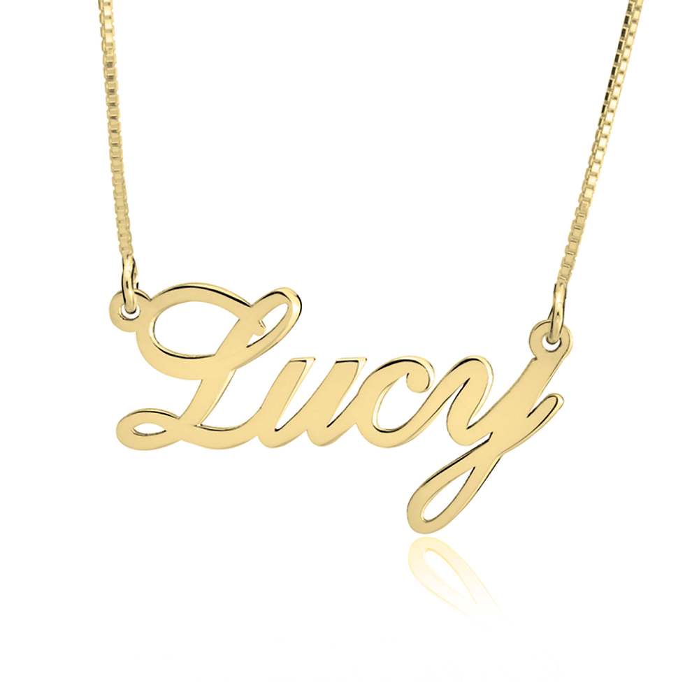 Gold & Silver Personalized Classic English Name Necklace - FKJNKLU6163