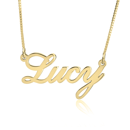 Gold & Silver Personalized Classic English Name Necklace - FKJNKLU6163