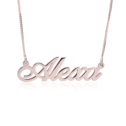 Gold & Silver Personalized Classic English Name Necklace - FKJNKLU6163