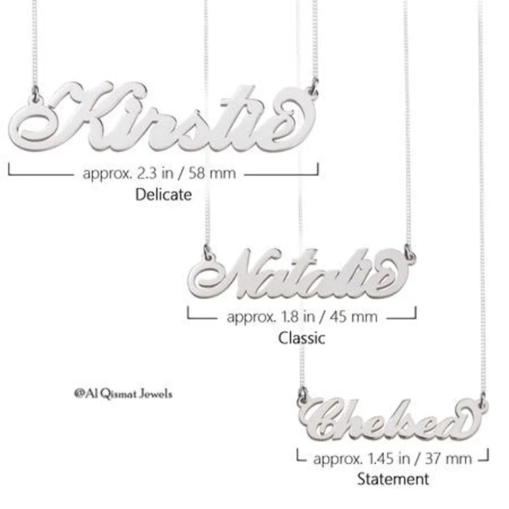 Gold & Silver Personalized Classic English Name Necklace - FKJNKLU6163