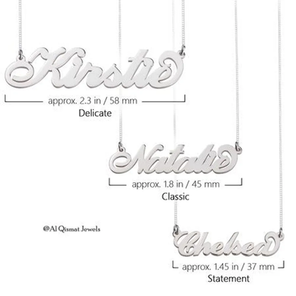 Gold & Silver Personalized Classic English Name Necklace - FKJNKLU6163