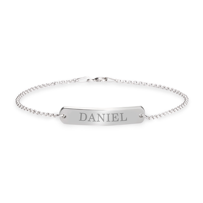 Gold & Silver Personalized Classic Name Bar Bracelet - FKJBRLU6266