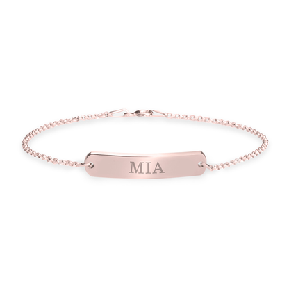 Gold & Silver Personalized Classic Name Bar Bracelet - FKJBRLU6266