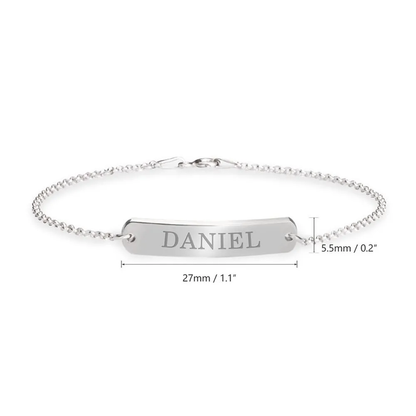 Gold & Silver Personalized Classic Name Bar Bracelet - FKJBRLU6266