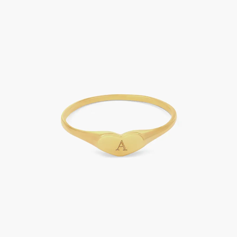 Gold & Silver Personalized Engraved Thin Name Ring - FKJRNU6225