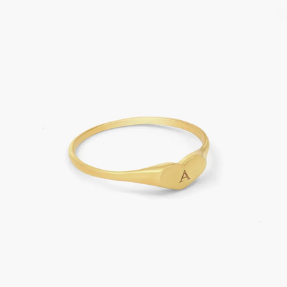 Gold & Silver Personalized Engraved Thin Name Ring - FKJRNU6225
