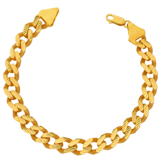 Gold Curb Bracelet 22KT - FKJBRL22KU6659