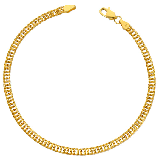 Gold Curb Bracelet 22KT - FKJBRL22KU6664