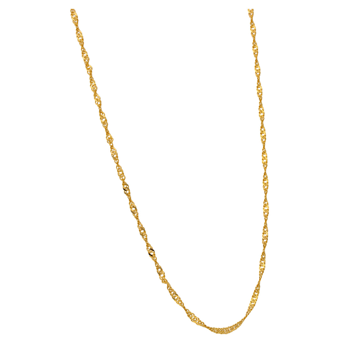 Gold Disco Chain 22KT - FKJCN22KU6648