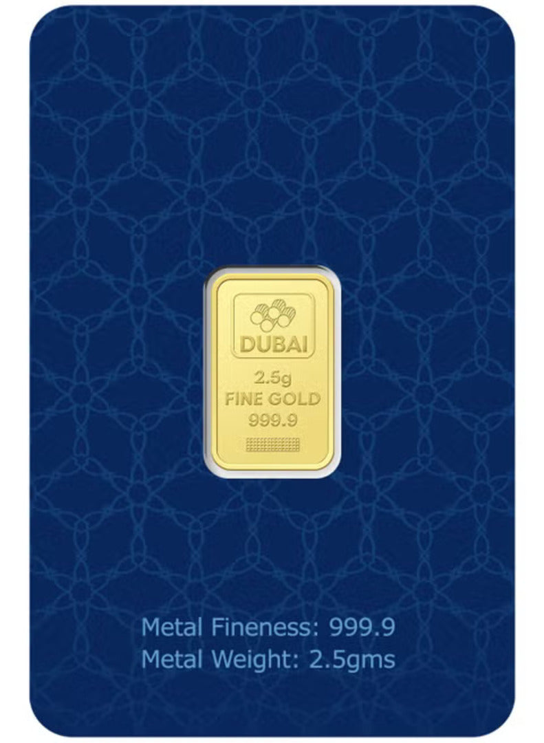 سبيكة ذهب دبي بوزن 2.5 جرام من الذهب النقي بنقاء 999.9 – FKJGBR24K2241