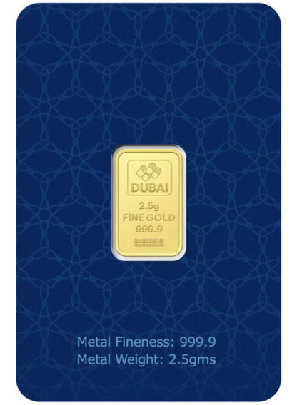 سبيكة ذهب دبي بوزن 2.5 جرام من الذهب النقي بنقاء 999.9 – FKJGBR24K2241