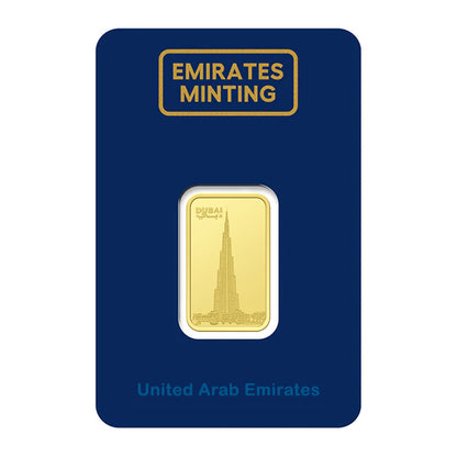Emirates Minting 2.5 Grams Burj Khalifa Gold Bar 999.9 Purity - FKJGBR24K2297