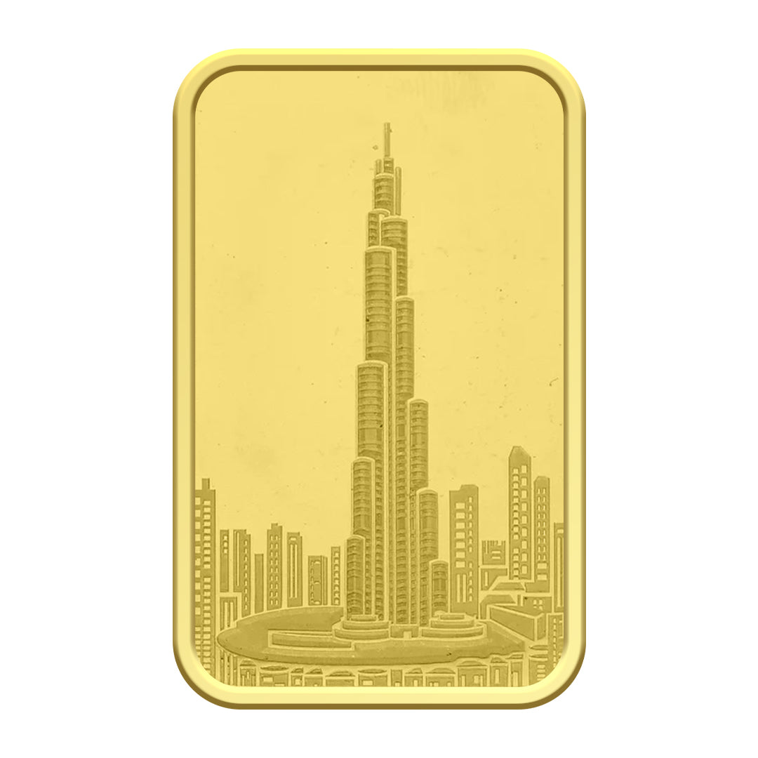 سبيكة ذهب 5 تولة بتصميم برج خليفة بنقاء 999.9 – FKJGBR24K2334