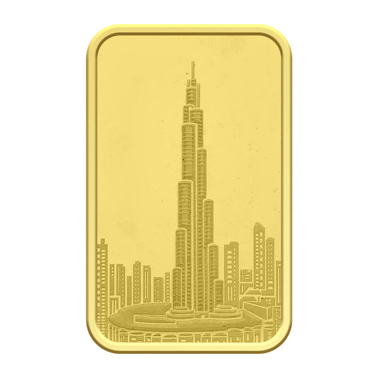 سبيكة ذهب 5 تولة بتصميم برج خليفة بنقاء 999.9 – FKJGBR24K2334