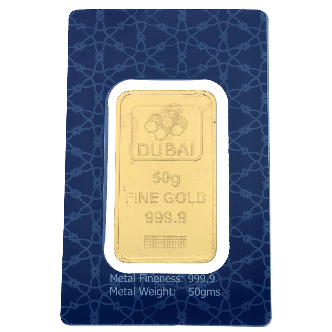 سبيكة ذهب 50 جرام بتصميم برج خليفة، ذهب نقي بنقاء 999.9 عيار 24 قيراط – FKJGBR24K2346