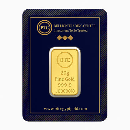 BTC 20 Gram Gold Bar 24KT - FKJGBR24K6673