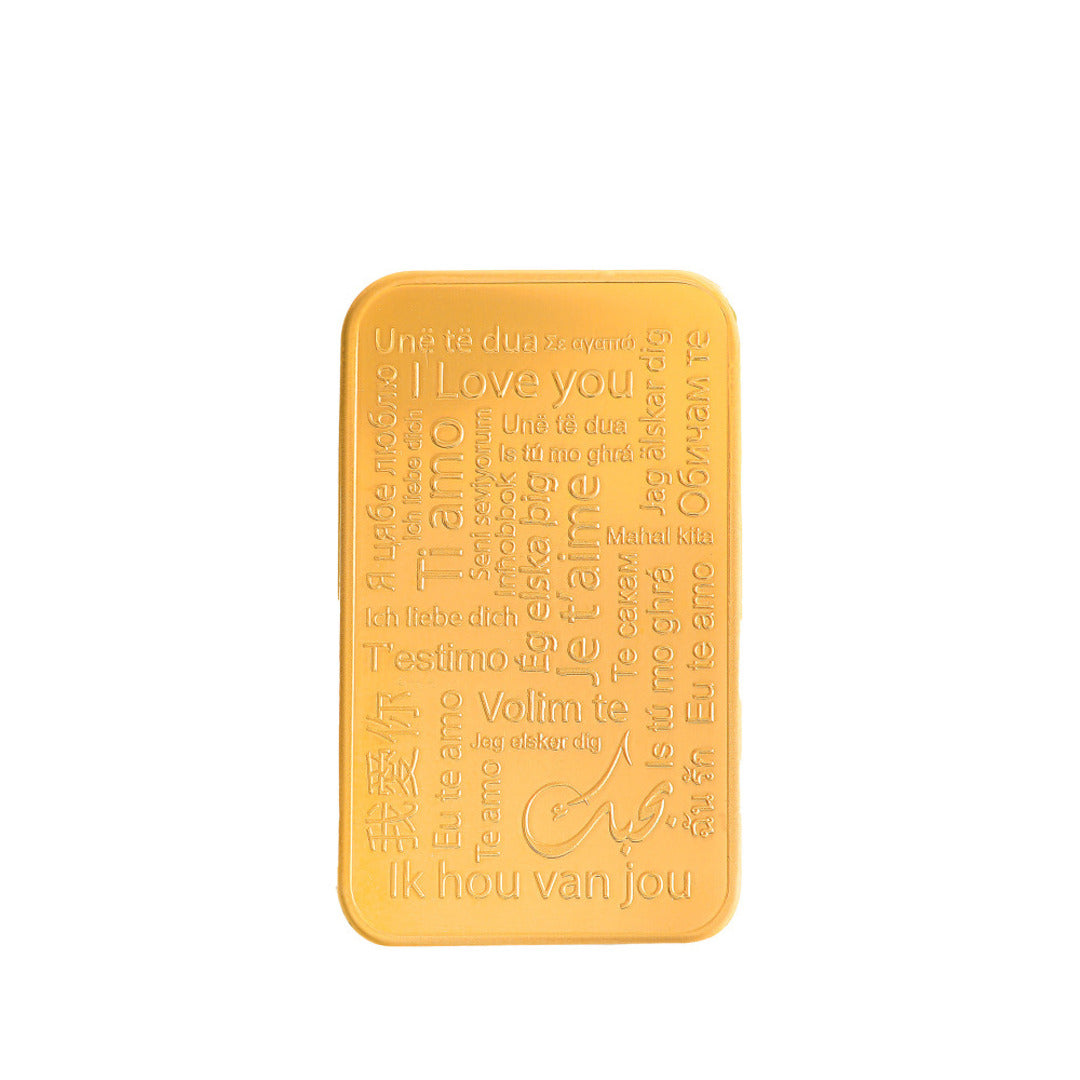 BTC 20 Gram I Love you Gold Bar 24KT - FKJGBR24K6750