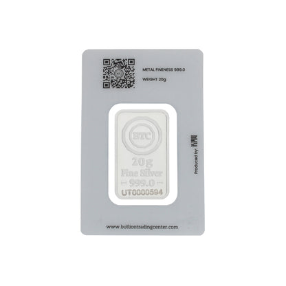BTC 20 Grams Allah Nour  Silver Bar - FKJGBRSL6782