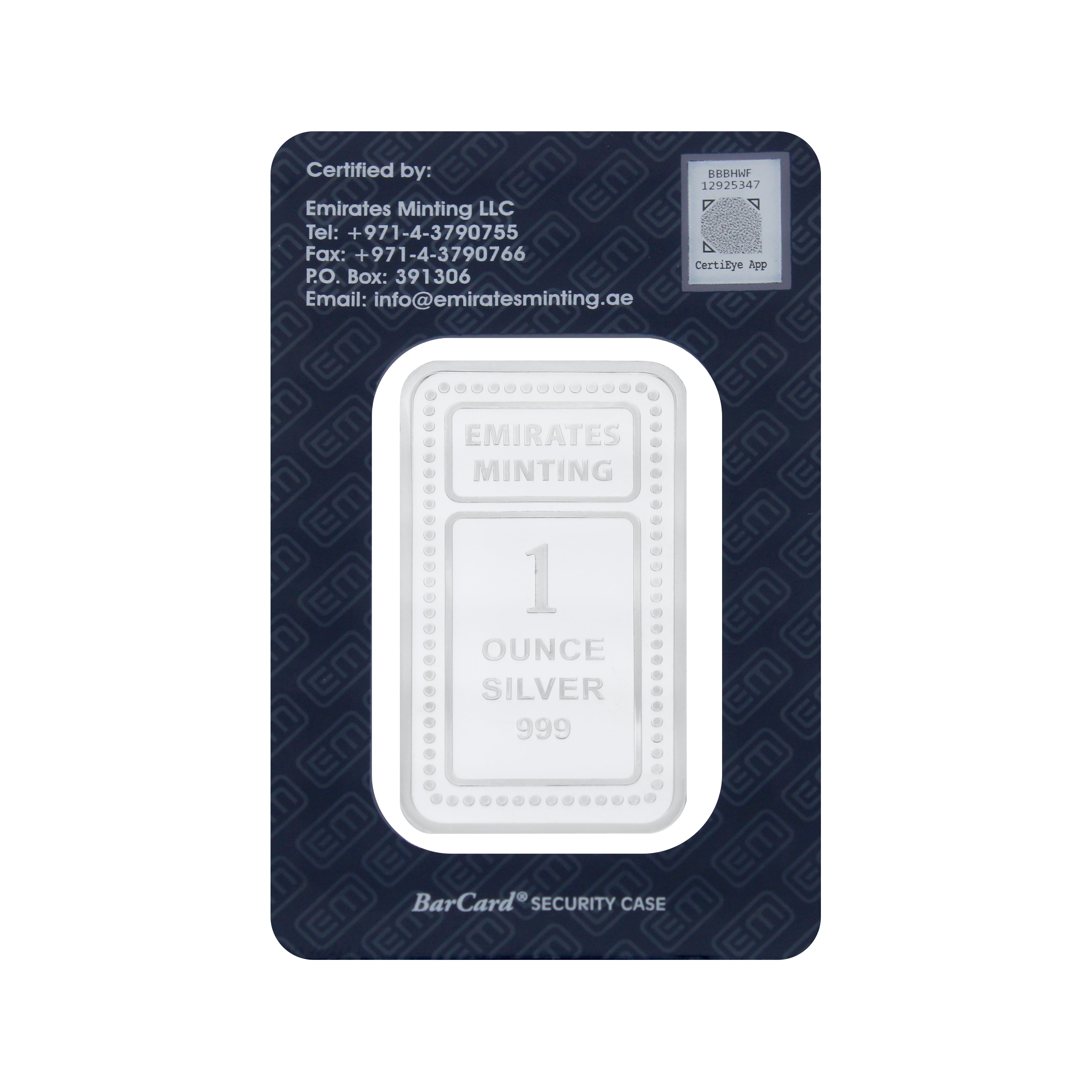Emirates Minting 1 Ounce Girl Flower Silver Bar 999.0 Purity - FKJGBRSL6842