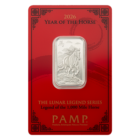 PAMP Lunar Legends 2026 Year of the Horse 10 Grams Silver Bar - FKJGBRSL7062