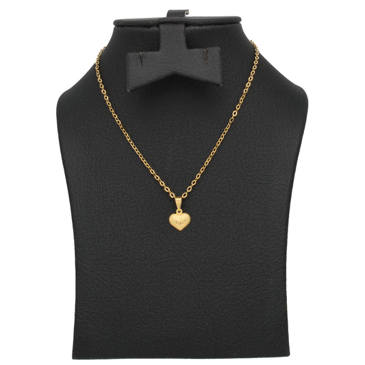 Gold Necklace (Chain with Heart Shaped Pendant) 18KT - FKJNKL18KU6609