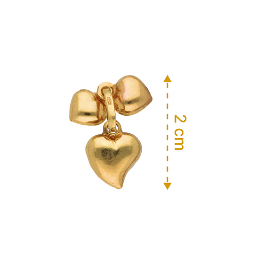 Gold Heart Shaped Pendant 18KT - FKJPND18KU6535
