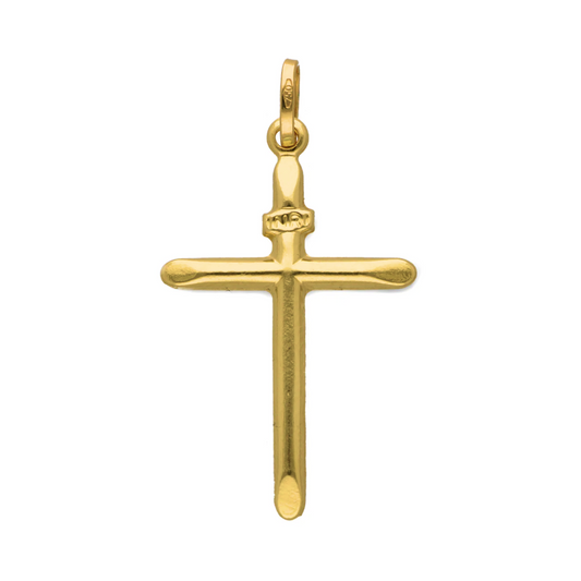 Gold Cross Shaped Pendant 18KT - FKJPND18KU6618