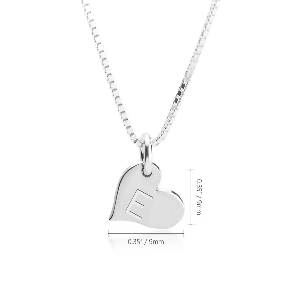 Gold & Silver Personalized Heart Initial Necklace - FKJNKLU6200