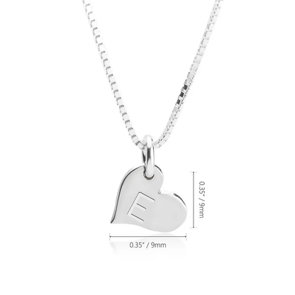 Gold & Silver Personalized Heart Initial Necklace - FKJNKLU6200