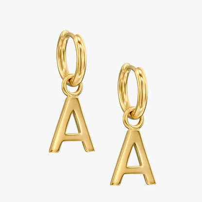 Gold & Silver Personalized Initial Earring - FKJERNU6254