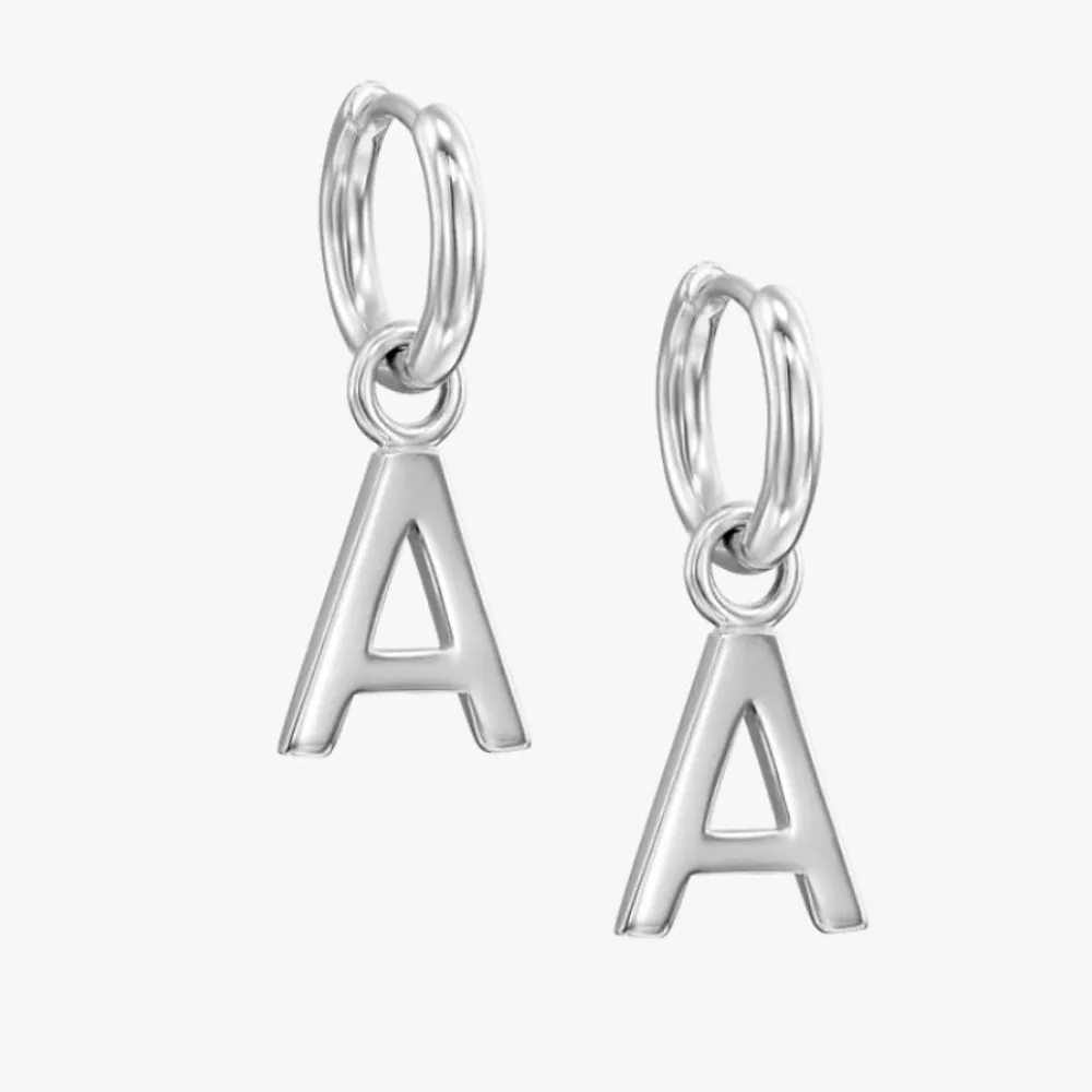 Gold & Silver Personalized Initial Earring - FKJERNU6254