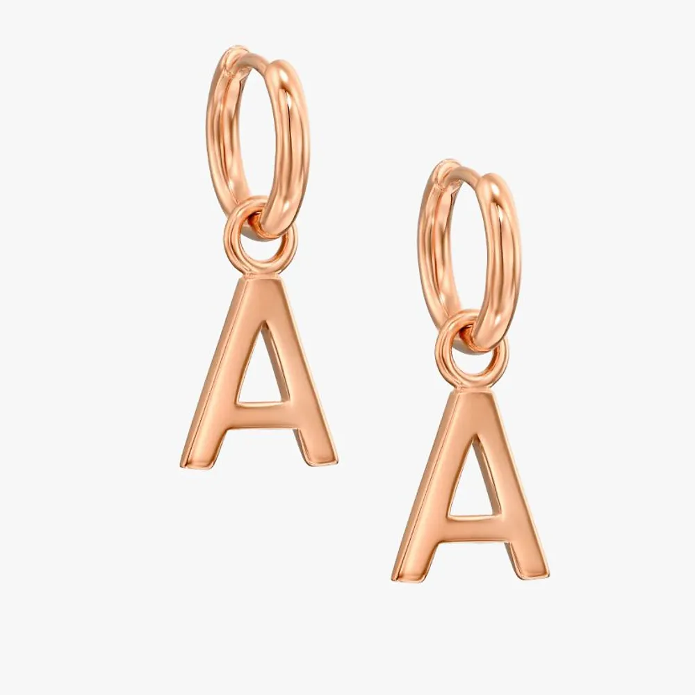 Gold & Silver Personalized Initial Earring - FKJERNU6254