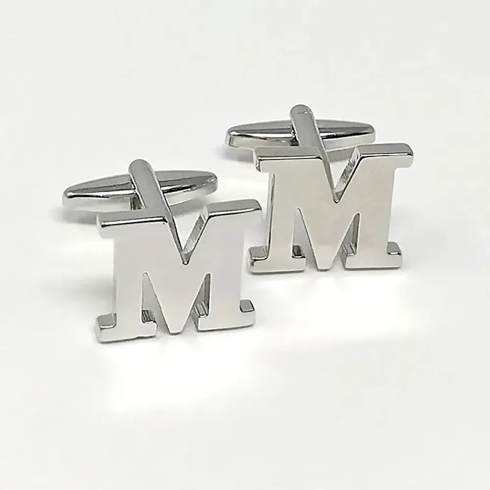 Gold & Silver Personalised Letter Cufflink - FKJCFLU6278