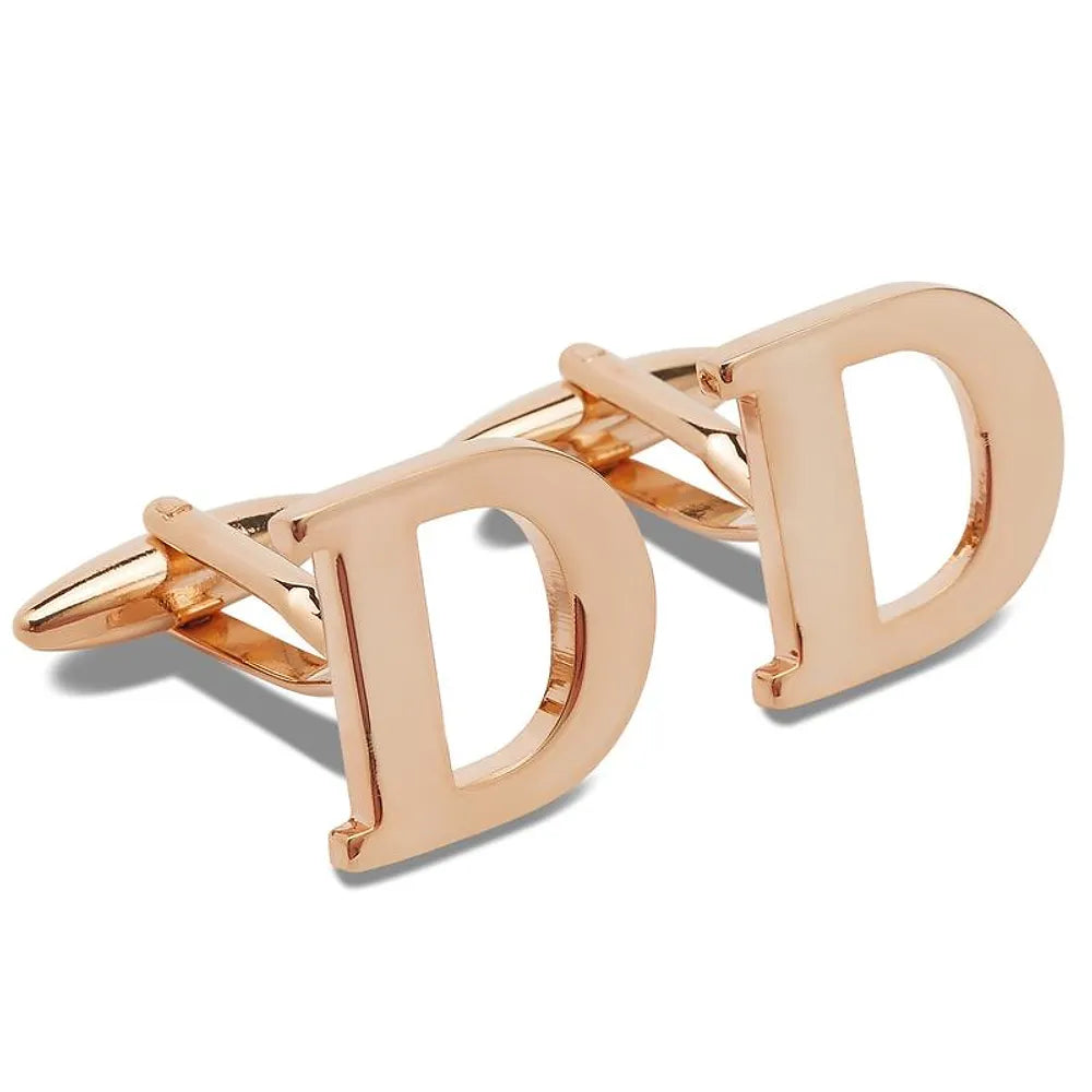 Gold & Silver Personalised Letter Cufflink - FKJCFLU6278