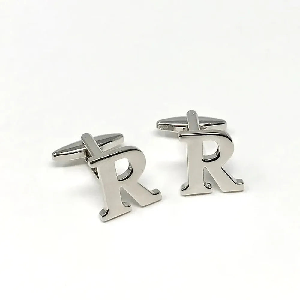 Gold & Silver Personalised Letter Cufflink - FKJCFLU6278