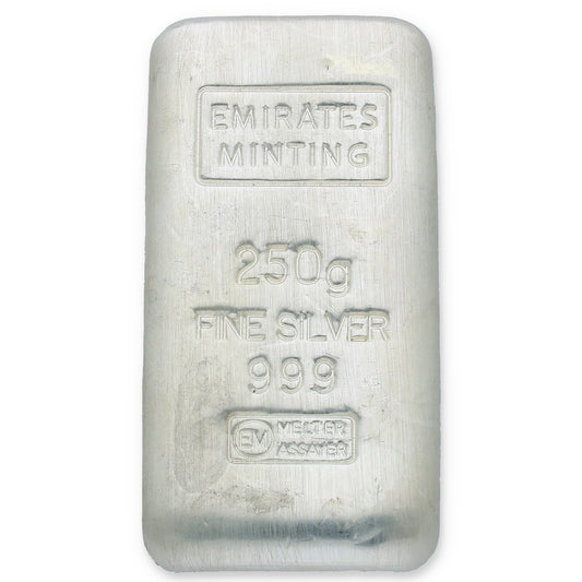 Emirates Minting 250 Grams Silver Bar 999.0 Purity - FKJGBRSL2288