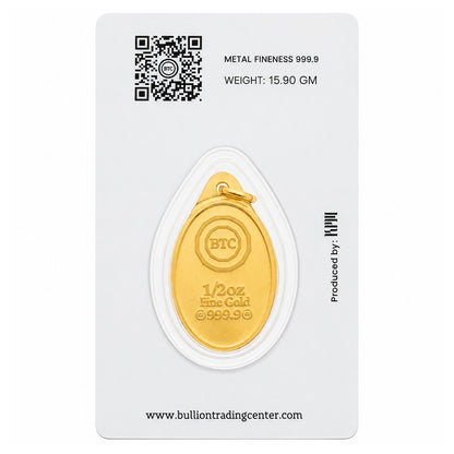 تعليقة ذهب BTC «أمّي» بوزن نصف أونصة، عيار 24 قيراط – FKJGBR24K7053