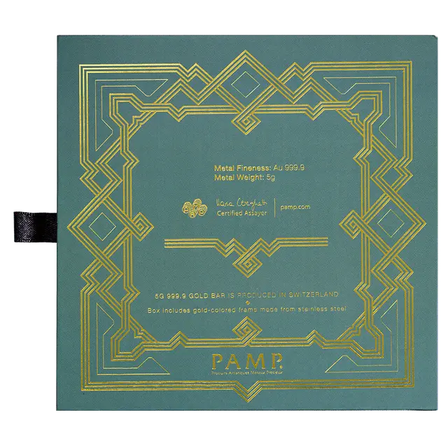 Pamp Suisse 5 Grams Arabian Falcon Gold Bar with Pendant Frame 24KT - FKJGBR24K2360