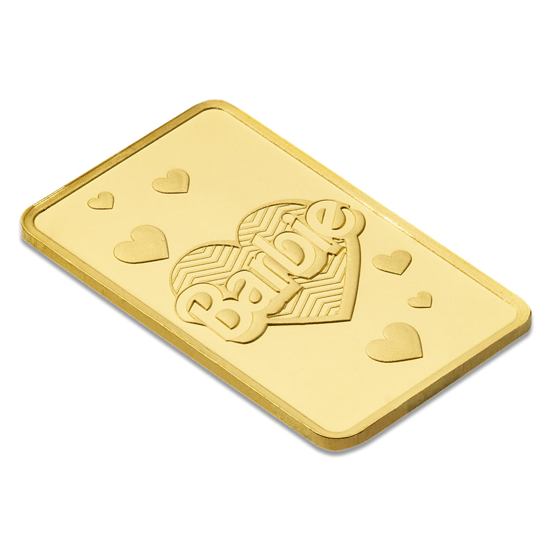 Pamp Suisse Barbie™ 1 Gram Gold Bar 24KT - FKJGBR24K6884
