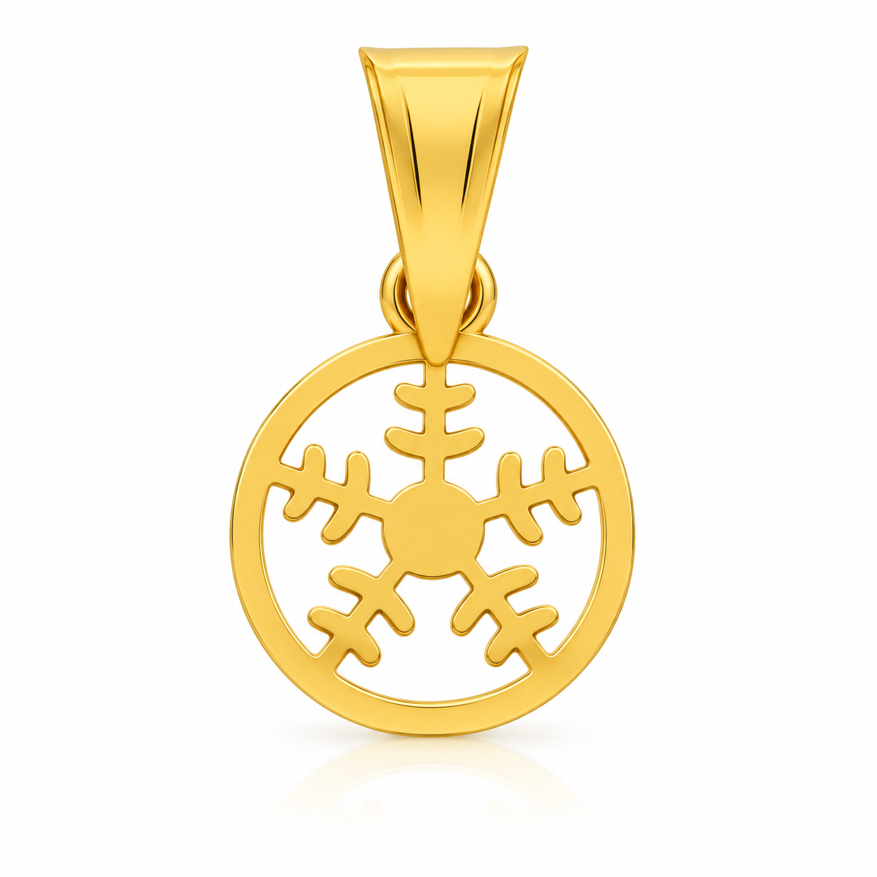 Gold Flower Pendant 18KT - FKJPND18KU1043