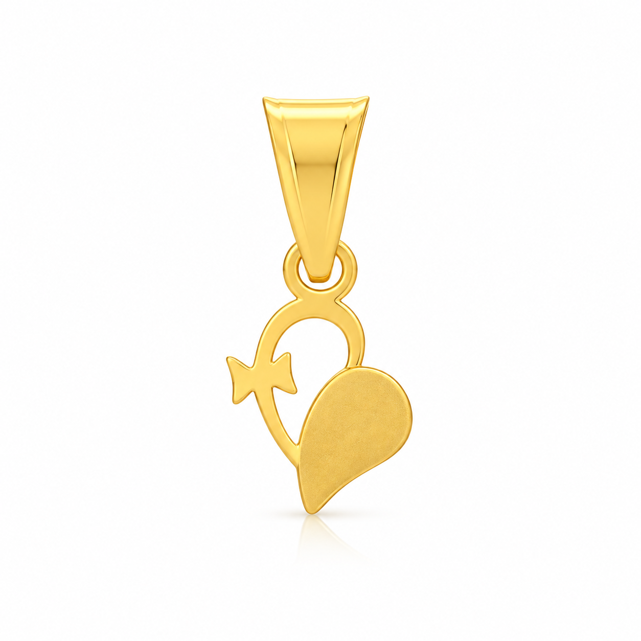 Gold Heart Pendant 18KT - FKJPND18KU1047