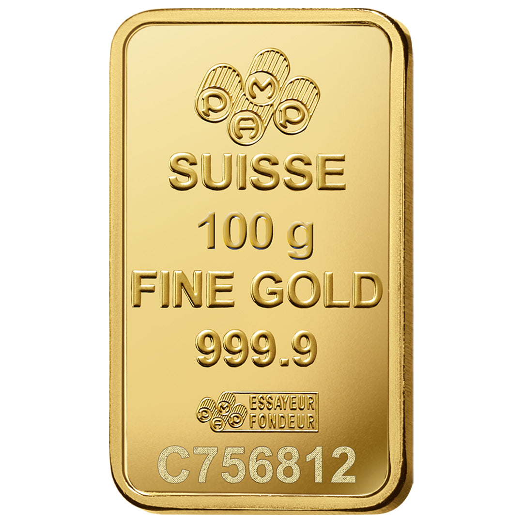 Pamp Suisse Queen Fortuna 100 Grams Gold Bar 24KT - FKJGBR2158