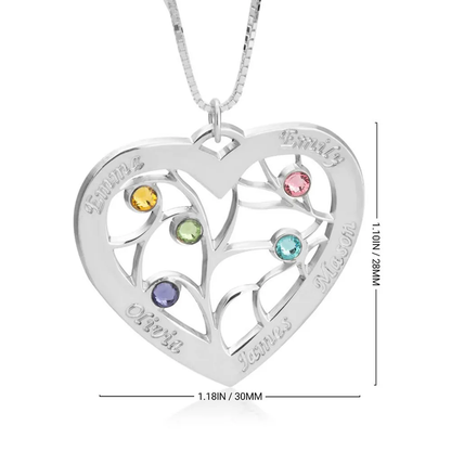 Gold & Silver Personalized Heart Necklace - FKJNKLU6194